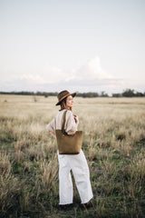 The Flora Tote in Moss - Saddler & Co - Saddler & Co | Australian Made Leather Goods