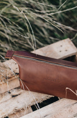 Leather Toiletry Bag in Caramel - Saddler & Co - Saddler & Co | Australian Made Leather Goods