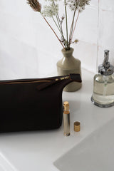 Toiletry Bag in Cocoa - Saddler & Co - Saddler & Co | Australian Made Leather Goods