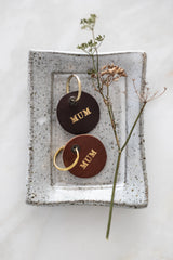 The Gold Round 'MUM' Keyring - Saddler & Co - Saddler & Co | Australian Made Leather Goods