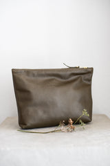 The Classic Clutch in Olive