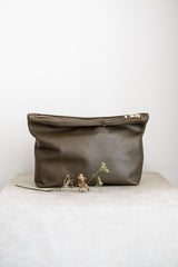 The Classic Clutch in Olive