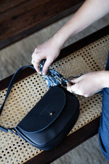 The Mini Saddle Bag in Atlantic Navy