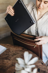 The Laptop Case in Caramel - Regular size - Saddler & Co - Saddler & Co | Australian Made Leather Goods