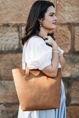 The Flora Tote in Nutmeg | PRE-ORDER - Saddler & Co - Saddler & Co | Australian Made Leather Goods