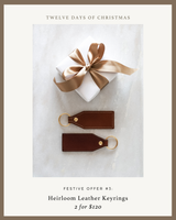 Heirloom Leather Keyring - Stitched