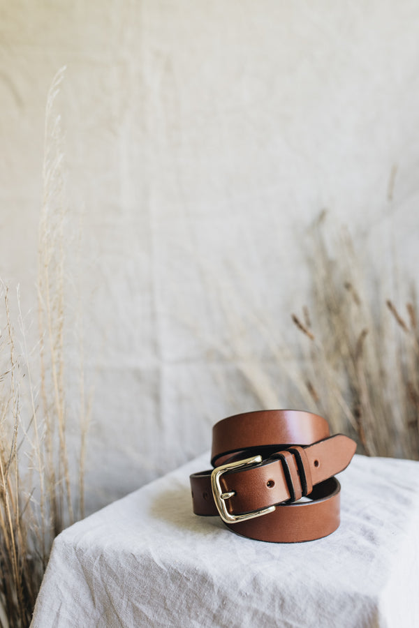 The Dress Belt in Tan - Saddler & Co - Saddler & Co | Australian Made Leather Goods
