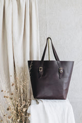 The Market Tote in Cocoa - Saddler & Co - Saddler & Co | Australian Made Leather Goods