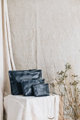 The Classic Clutch in Navy - Saddler & Co - Saddler & Co | Australian Made Leather Goods