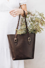 The Classic Tote in Cocoa - Saddler & Co - Saddler & Co | Australian Made Leather Goods
