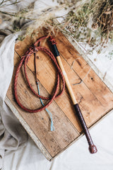 5' Stock Whip / Red Hide - Will Dargan Whips - Saddler & Co | Australian Made Leather Goods