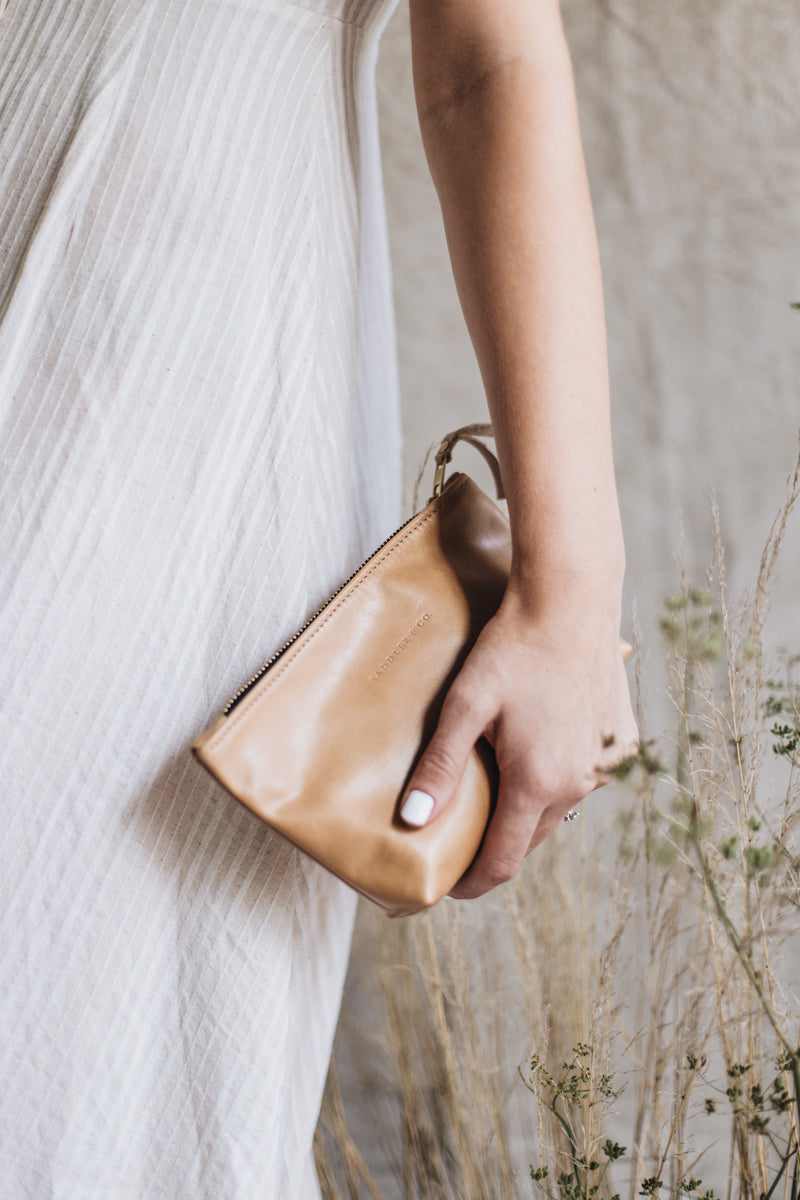 The Daily Clutch in 'Barley' - Saddler & Co - Saddler & Co | Australian Made Leather Goods