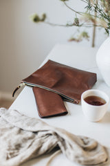 The Classic Clutch in Caramel - Saddler & Co - Saddler & Co | Australian Made Leather Goods