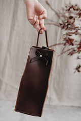 Leather Wine Bag in Cocoa - Saddler & Co - Saddler & Co | Australian Made Leather Goods