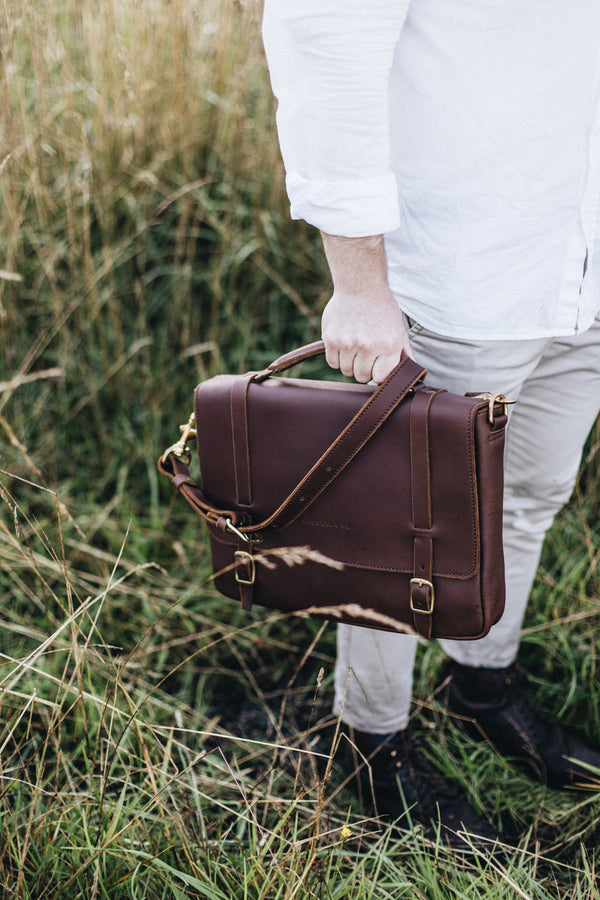 NEW The Saddler's Briefcase | Caramel Leather - Saddler & Co - Saddler & Co | Australian Made Leather Goods