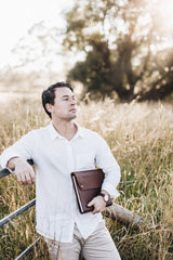 Leather Work Folio - Caramel - Saddler & Co - Saddler & Co | Australian Made Leather Goods