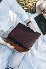 Leather Work Folio - Caramel - Saddler & Co - Saddler & Co | Australian Made Leather Goods