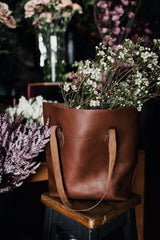 The Market Tote in Dark Caramel - Saddler & Co - Saddler & Co | Australian Made Leather Goods