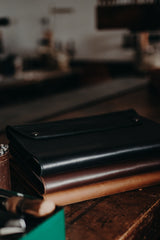 Leather Work Folio - Cocoa - Saddler & Co - Saddler & Co | Australian Made Leather Goods