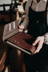 Leather Work Folio - Cocoa - Saddler & Co - Saddler & Co | Australian Made Leather Goods