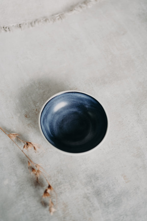 Ceramic Medium Bowl in Stormy Blue - Kim Wallace Ceramics - Saddler & Co | Australian Made Leather Goods