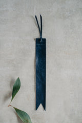 Navy Leather Bookmark - Saddler & Co - Saddler & Co | Australian Made Leather Goods