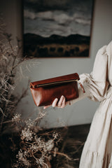 The Classic Clutch in Caramel - Saddler & Co - Saddler & Co | Australian Made Leather Goods