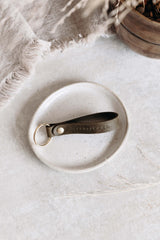 Leather loop keychain made in Australia.