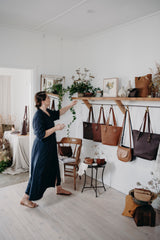 The Market Tote in Cocoa - Saddler & Co - Saddler & Co | Australian Made Leather Goods