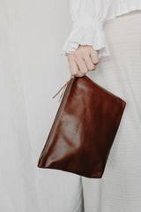 The Classic Clutch in Caramel - Saddler & Co - Saddler & Co | Australian Made Leather Goods