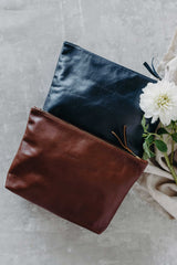 The Classic Clutch in Navy - Saddler & Co - Saddler & Co | Australian Made Leather Goods