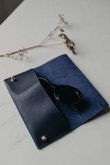 NEW | Glasses Case in Atlantic - Saddler & Co - Saddler & Co | Australian Made Leather Goods