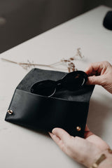 NEW | Glasses Case in Black - Saddler & Co - Saddler & Co | Australian Made Leather Goods