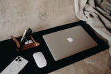 Leather Desk Mat | in 'Black' - Saddler & Co - Saddler & Co | Australian Made Leather Goods