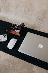 Leather Desk Mat | in 'Black' - Saddler & Co - Saddler & Co | Australian Made Leather Goods
