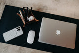 Leather Desk Mat | in 'Black' - Saddler & Co - Saddler & Co | Australian Made Leather Goods