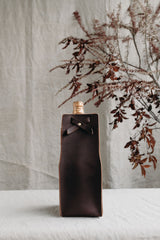 Leather Wine Bag in Cocoa - Saddler & Co - Saddler & Co | Australian Made Leather Goods
