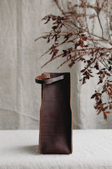 Leather Wine Bag in Cocoa - Saddler & Co - Saddler & Co | Australian Made Leather Goods