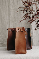 Leather Wine Bag in Toffee - Saddler & Co - Saddler & Co | Australian Made Leather Goods