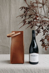 Leather Wine Bag in Toffee - Saddler & Co - Saddler & Co | Australian Made Leather Goods