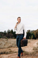 NEW The Saddler's Briefcase | Cocoa Leather - Saddler & Co - Saddler & Co | Australian Made Leather Goods