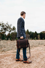 NEW The Saddler's Briefcase | Cocoa Leather - Saddler & Co - Saddler & Co | Australian Made Leather Goods