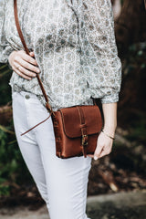 The Petite Satchel in Caramel - Saddler & Co - Saddler & Co | Australian Made Leather Goods