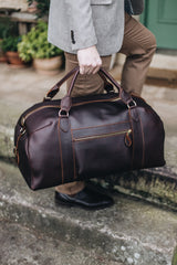 The Weekender Travel Bag in Cocoa (Dark Brown) - Saddler & Co - Saddler & Co | Australian Made Leather Goods