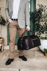 The Weekender Travel Bag in Cocoa (Dark Brown) - Saddler & Co - Saddler & Co | Australian Made Leather Goods