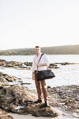 The Weekender Travel Bag in Cocoa (Dark Brown) - Saddler & Co - Saddler & Co | Australian Made Leather Goods