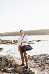 The Overnighter Travel Bag in Cocoa - Saddler & Co - Saddler & Co | Australian Made Leather Goods