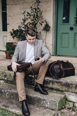 The Overnighter Travel Bag in Cocoa - Saddler & Co - Saddler & Co | Australian Made Leather Goods