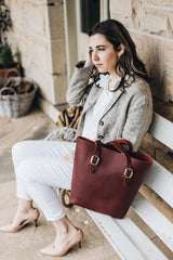 The Classic Tote in Bramble - Saddler & Co - Saddler & Co | Australian Made Leather Goods
