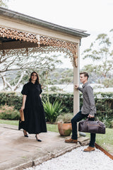 The Overnighter Travel Bag in Cocoa - Saddler & Co - Saddler & Co | Australian Made Leather Goods